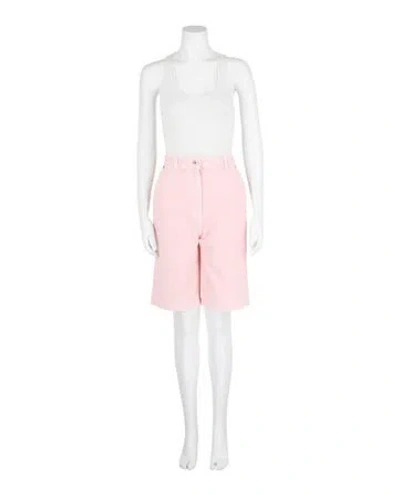 Pre-owned Burberry Solid Denim Shorts W/ Tags In Pink