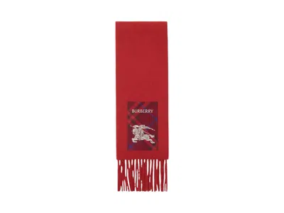 Pre-owned Burberry Solid Label Scarf In Rust