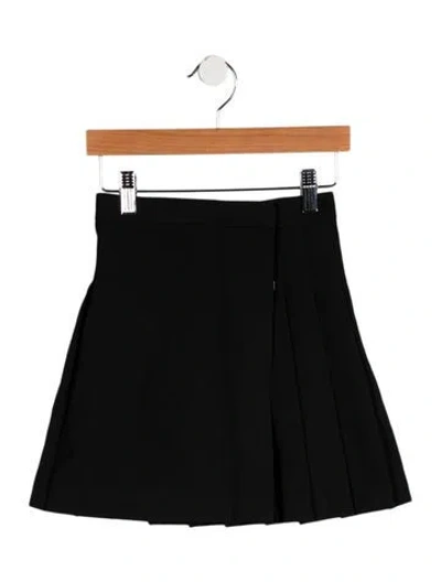Pre-owned Burberry Babies' Solid Pleated Skirt In Black