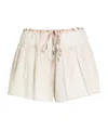 Burberry Solid Shorts In Neutral