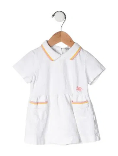 Pre-owned Burberry Babies' Solid Two Piece Set In White