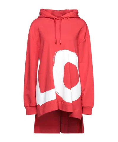 Burberry Solidcolor Hooded Longsleeve Fleece In Red
