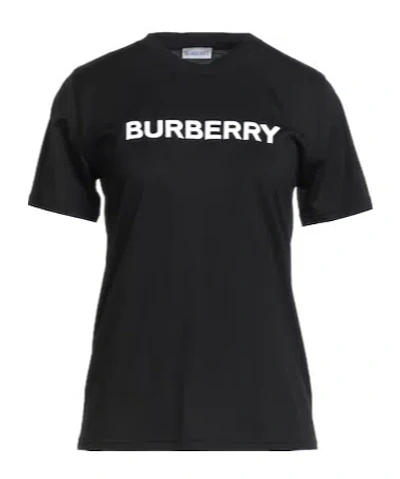 Burberry Solidcolor Printed Tshirt In Black