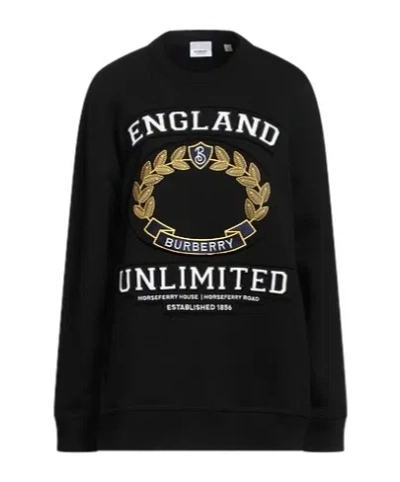 Burberry Solid-color Sweatshirt In Black
