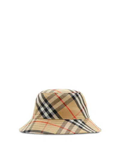 Burberry Bias Check Bucket In Brown