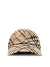 Burberry Men's Check Cap In White