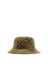 Burberry Checkered Cotton Bucket Hat In Black
