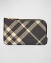 Burberry Somerset Check Card Holder In Blackcalico