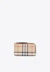 Burberry Somerset Zip Checked Cardholder