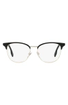 Burberry Sophia 52mm Square Optical Glasses In Light Gold/black