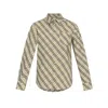 Burberry Check Cotton Shirt In Neutrals