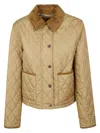 Burberry Doreset Diamond-quilted Jacket In Brown