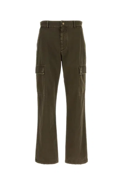 BURBERRY BURBERRY ARMY GREEN COTTON CARGO PANT