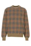 Burberry Check Pattern Sweatshirt With Embroidered Logo