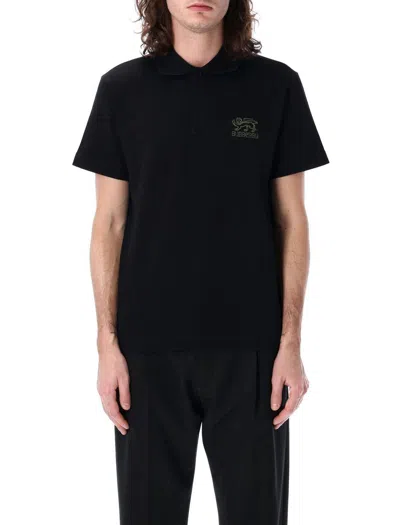 Burberry Black Cotton Piqué Polo Shirt