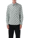 Burberry Poplin Shirt With Embroidered Collar And Pocket In Multi