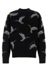 Burberry Wool Sweater With Embroidered Duck Pattern
