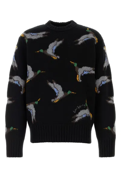 BURBERRY BURBERRY EMBROIDERED WOOL SWEATER