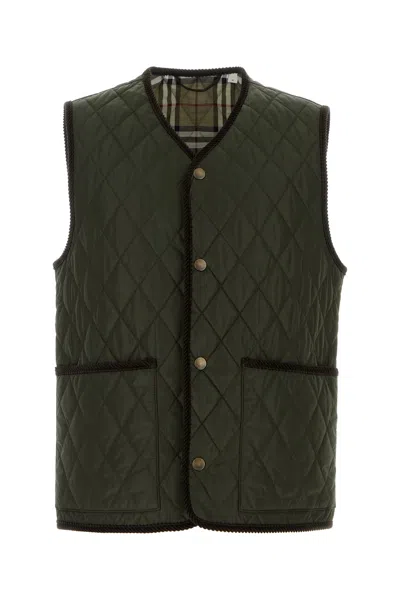 BURBERRY BURBERRY ARMY GREEN NYLON JACKET