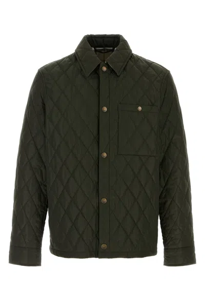 BURBERRY BURBERRY OLIVE GREEN NYLON JACKET