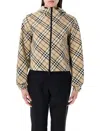 Burberry Women Archivio Check Waterproof Jacket In Alabaster Ip Check