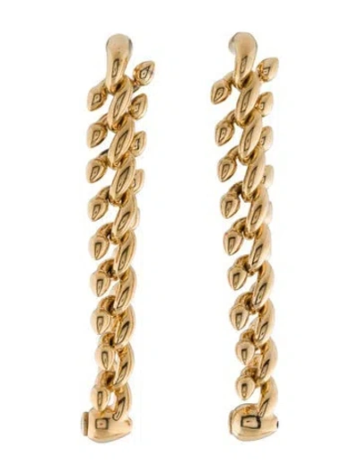 Pre-owned Burberry Spear Chain Drop Earrings In Multi