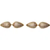 Burberry Spear-shaped Logo Earrings In Gold/clear
