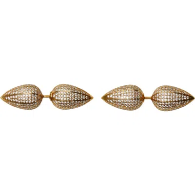 BURBERRY BURBERRY SPEAR PAVÉ STUD EARRINGS