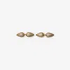 Burberry Spear-shaped Logo Earrings In Gold/clear