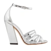 BURBERRY BURBERRY SPLIT-TOE DETAIL METALLIC LEATHER HOVE SANDALS