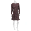 BURBERRY BURBERRY SPOT PRINT LONG-SLEEVE SILK DRESS