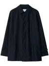 Burberry Lapel Long-sleeved Casual Jacket In Blau