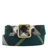 Burberry B Buckle Check Belt In Green