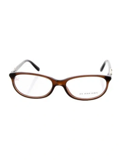 Pre-owned Burberry Square Eyeglasses In Brown
