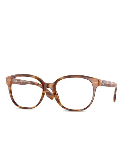 Burberry Square-frame Glasses In Brown