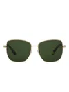 Burberry Square-frame Sunglasses In Gold