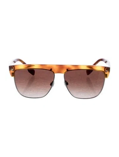 Pre-owned Burberry Square Gradient Sunglasses In Brown