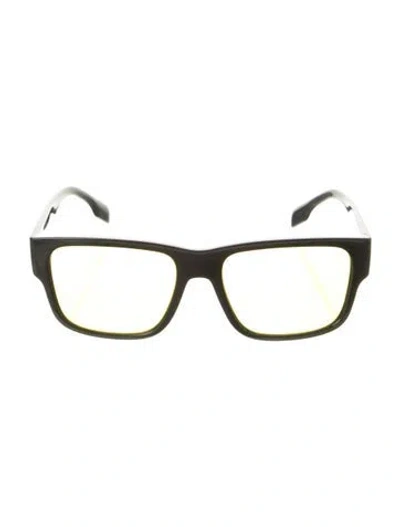 Pre-owned Burberry Square Mirrored Sunglasses In Black