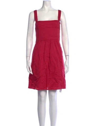 Pre-owned Burberry Square Neckline Mini Dress In Pink