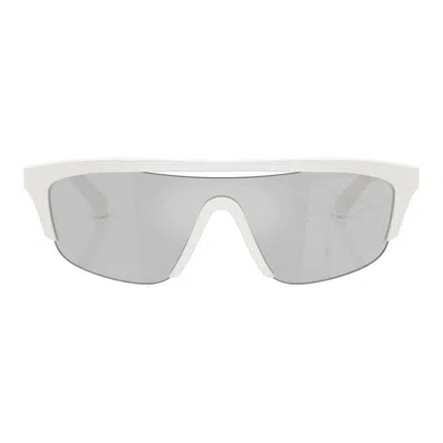 Burberry Square Semi-rim Sunglasses In Gray