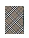 Burberry Silk Check Print Scarf In Linden