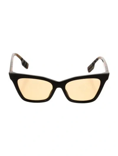 Pre-owned Burberry Square Tinted Sunglasses In Black