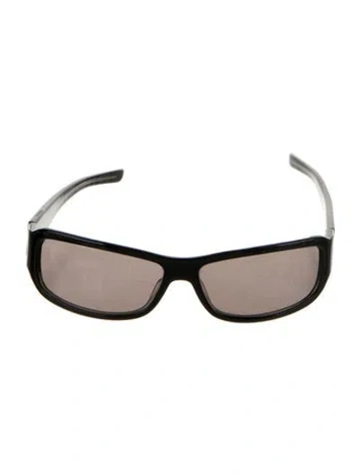 Pre-owned Burberry Square Tinted Sunglasses In Black