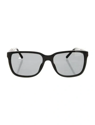 Pre-owned Burberry Square Tinted Sunglasses In Black