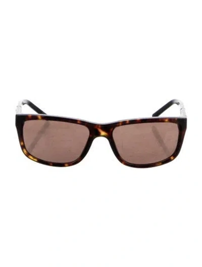 Pre-owned Burberry Square Tinted Sunglasses In Brown