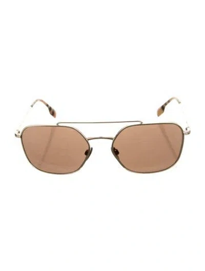 Pre-owned Burberry Square Tinted Sunglasses In Brown