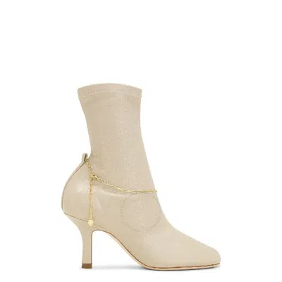Burberry Square Toe Slinky Leather Ankle Boots