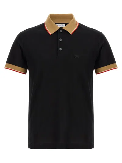 Burberry Stan Polo Shirt In Black
