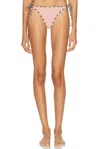 Burberry Women Bikini Bottoms With Checked Edges In Pink