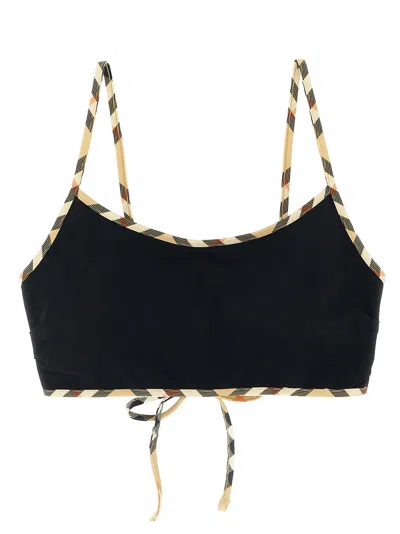 Burberry 'starla' Bikini Top In Black